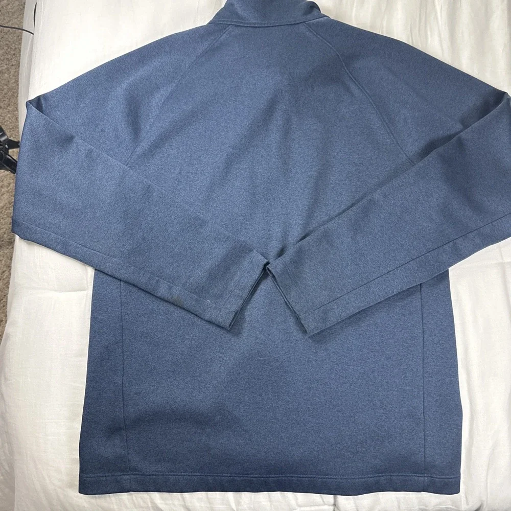 The‎ North Face Men Medium Blue Soft Fleece Full Zip Utility Jacket w/Pockets